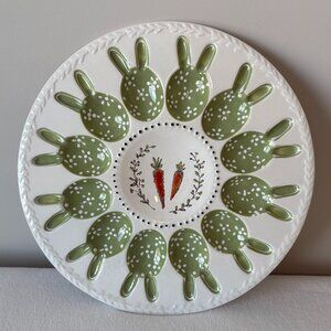 NIB - Potter’s Studio 11.5 in Bunny Farm Carrot Eggs Serving Platter